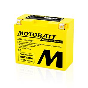 MOTOBATT MBT12B-4 MOTOBATT QUADFLEX BATTERY