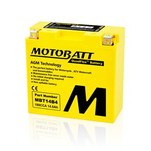 MOTOBATT MBT14B-4 MOTOBATT QUADFLEX BATTERY