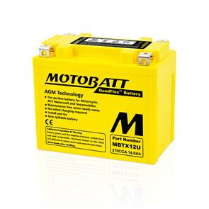 MOTOBATT MBTX12U MOTOBATT QUADFLEX BATTERY