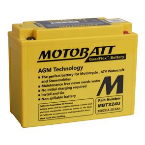 MOTOBATT MBTX24U MOTOBATT QUADFLEX BATTERY