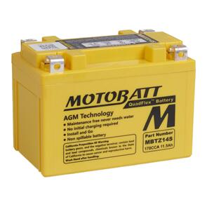 MOTOBATT MBTZ14S MOTOBATT QUADFLEX BATTERY 