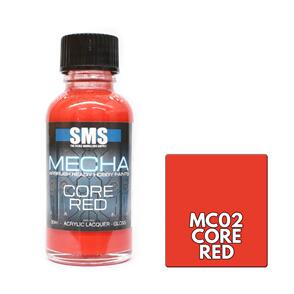 SMS AIRBRUSH PAINT ACRYLIC LACQUER MECHA CORE RED 30ML