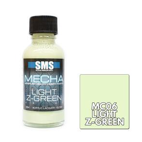 SMS AIRBRUSH PAINT ACRYLIC LACQUER MECHA LIGHT Z-GREEN 30ML