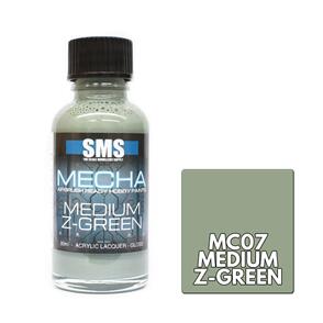 SMS AIRBRUSH PAINT ACRYLIC LACQUER MECHA MEDIUM Z-GREEN 30ML