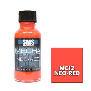 SMS AIRBRUSH PAINT ACRYLIC LACQUER MECHA NEO RED 30ML
