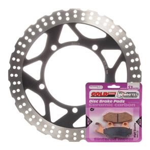 MTX BRAKE DISC & PAD FRONT KIT - KAW EX300 NINJA 13-17 - WAVE
