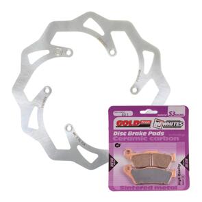 MTX BRAKE DISC & PAD FRONT KIT - KTM 300 EXC 04-17 - WAVE