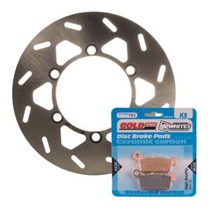 MTX BRAKE DISC & PAD REAR KIT - KAW KLX300R 97-08