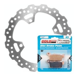 MTX BRAKE DISC & PAD REAR KIT - KAW KX125 03-08 - WAVE