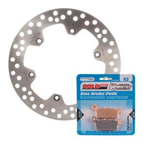 MTX BRAKE DISC & PAD REAR KIT - SUZ DRZ400E 00-20
