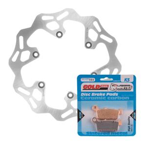 MTX BRAKE DISC & PAD REAR KIT - YAM YZ250F 02 - WAVE