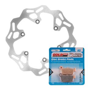 MTX BRAKE DISC & PAD REAR KIT - YAM WR250F 03-19 - WAVE