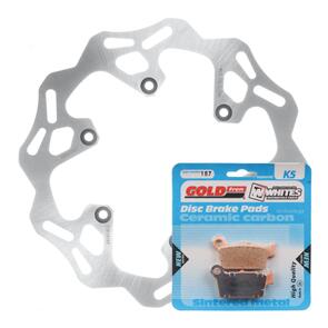 MTX BRAKE DISC & PAD REAR KIT - YAM WR250F 20 - WAVE