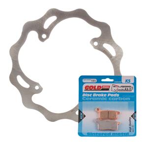 MTX BRAKE DISC & PAD REAR KIT - KTM 85 SX 04-10 - WAVE