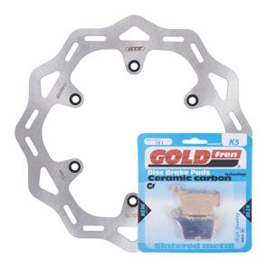 MTX BRAKE DISC & PAD REAR KIT - KTM SX 220MM DISC - WAVE