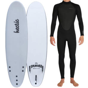HECTIC BOARD CO 2024 SPLASHER SOFTBOARD 7'0 + MENS WETSUIT PACKAGE