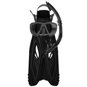 MIRAGE FSET07 RAYZOR GOLD MASK, SNORKEL AND FIN SET BLACK