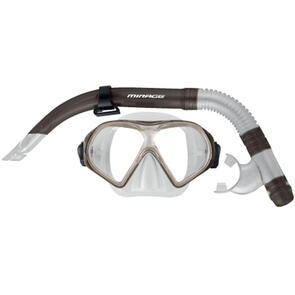 MIRAGE SET 19 FREEDOM ADULT MASK AND SNORKEL SET SMOKE