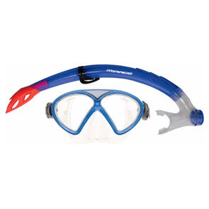 MIRAGE SET05 COMET SILITEX MASK AND SNORKEL SET JUNIOR BLUE