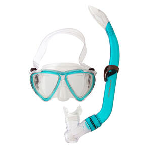 MIRAGE SET06 TURTLE SILITEX MASK AND SNORKEL SET JUNIOR GREEN