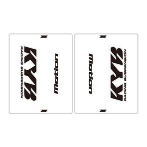 DRC MO520118 DRC MOTION F-FORK OUTER DECALS CLEAR KYB14 BLACK/WHITE