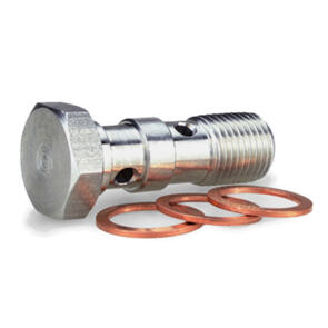 MOTO MASTER DOUBLE BANJO BOLT M10 X 1 FOR CONNECTING TWO BRAKE LINES TO RADIAL