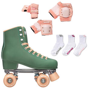 IMPALA SKATES QUAD FOREST + MARAWA GOLD PADS + SOCKS PACKAGE