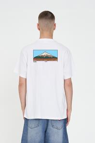 HUFFER SUP TEE 190/TARANAKI MAUNGA WHITE