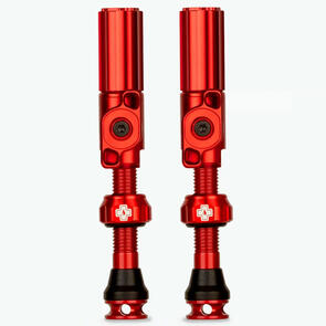 MUC-OFF BIKE TUBELESS VALVES BIG BORE HYBRID MEDIUM (35MM) RED