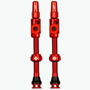 MUC-OFF BIKE TUBELESS VALVES BIG BORE LITE LARGE (45MM) RED