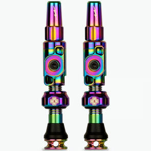 MUC-OFF BIKE TUBELESS VALVES BIG BORE LITE SMALL (30MM) IRIDESCENT