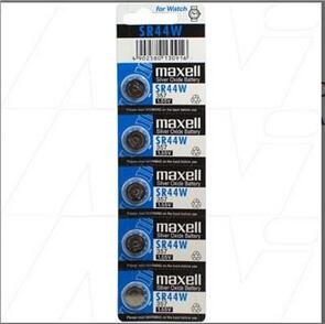 MAXELL SILVER OXIDE BATTERY SR44W 5 PACK 1.5V RETAIL PACKAGING