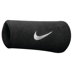 NIKE SWOOSH DOUBLE WRISTBAND BK/WH