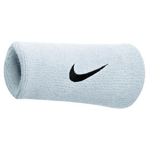 NIKE SWOOSH DOUBLE WRISTBAND WH/BK