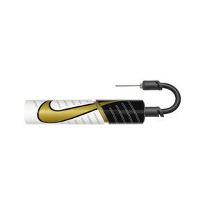 NIKE BALL PUMP ESSENTIAL INTL WH/MET GOLD/BK