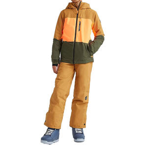 ONEILL SNOW 2024 YOUTH CARBONITE JACKET RICH CARAMEL COLOUR BLOCK + HAMMER PANTS RICH CARAMEL