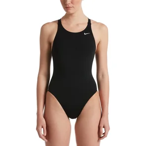 NIKE SWIM WOMENS HYDRASTRONG SOLID FASTBACK ONE PIECE BLACK