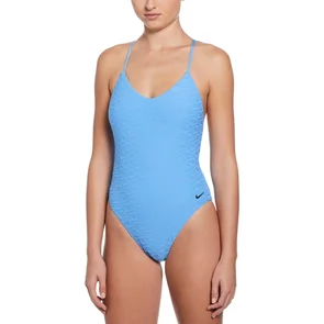 NIKE SWIM WOMENS SWOOSH LINK TERRY Y-BACK ONE PIECE SWIMSUIT UNIVERSITY BLUE