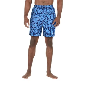 NIKE SWIM TOSSED BLOCK 7" VOLLEY SHORT UNIVERSITY BLUE