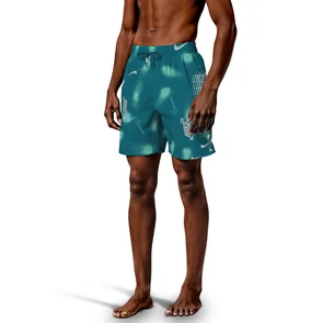 NIKE SWIM BRAND BLAST 7" VOLLEY SHORT GREEN ABYSS