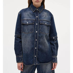 NEUW CUT LOOSE DENIM SHACKET INDIGO