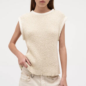 NEUW CECIL KNIT TOP - CREAM