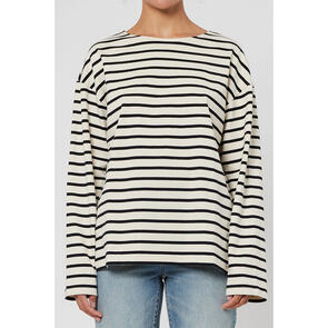 NEUW RESORT STRIPE LS T-SHIRT IVORY