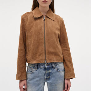 NEUW SUEDE ZIP JACKET TAN