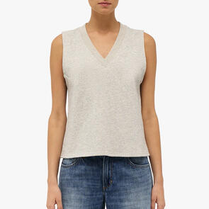 NEUW TERRY 80S MUSCLE TOP GREY MARLE