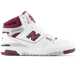 NEW BALANCE BB650 WHITE BURGUNDY D