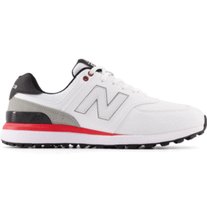 NEW BALANCE GOLF 574 WHITE RED BLACK 2E
