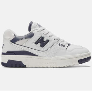 NEW BALANCE WOMENS 550 WHITE DARK MERCURY B