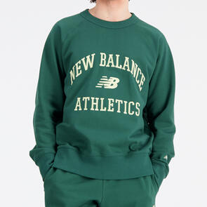 NEW BALANCE ATHLETICS VARSITY FLEECE CREWN NIGHTWATCH GREEN