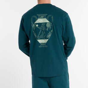NEW BALANCE DEBUT VASE LONG SLEEVE TEE DEEP OCEAN